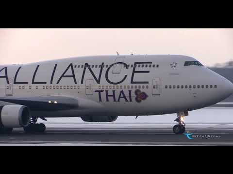 " Plane Spotting at New Chitose Airport " Thai Airways International(THA) Boeing747-400 HS-TGW