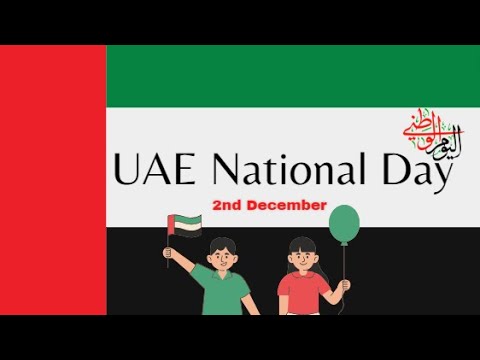 UAE national day for kids. 2nd December UAE national celebration