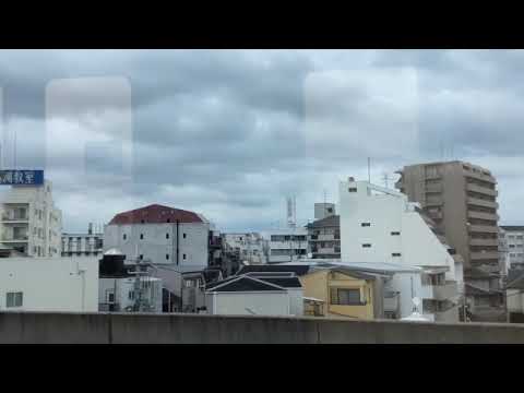 The view from the Hankyu train in Osaka