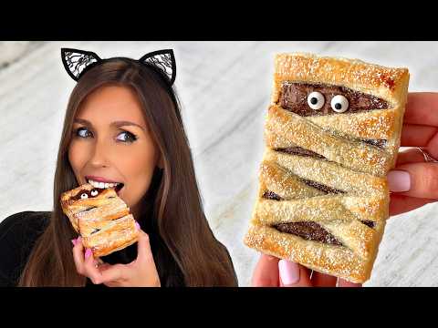 How to Make Nutella Mummy Pastries | Halloween Dessert Ideas