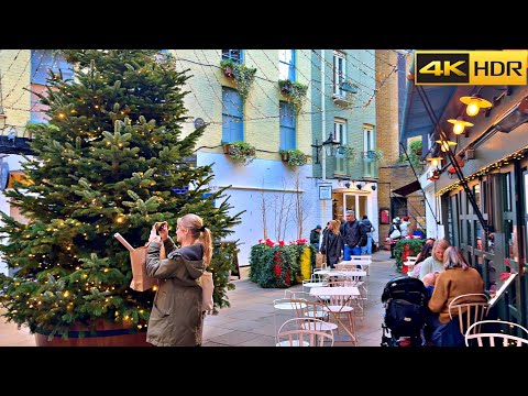 🎄London Christmas Walk - Dec 24 I Full Walk of Central London before🎅🏻 Christmas [4K HDR]