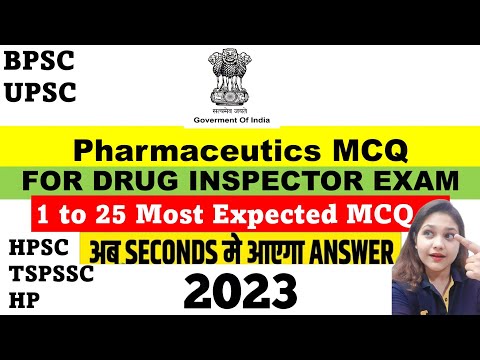 BPSC Drug Inspector previous year Solved Question paper pharmaceutic Sample Questions UPSC TNPSC