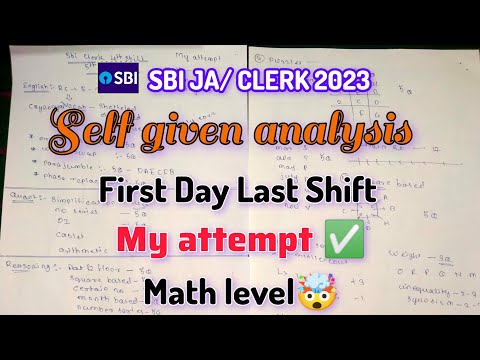 🎯 SBI Clerk Prelims Self-given Analysis 4th Shift 5 Jan 2024 #sbi #sbiclerk #sbiclerk2024