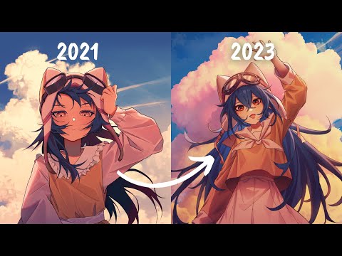 I tried redrawing art from 3 years ago ✦ speedpaint & commentary 【CLIP STUDIO PAINT】