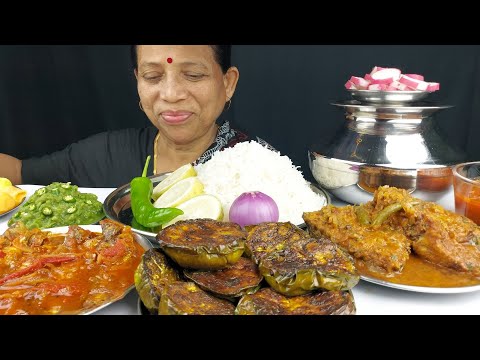 FOOD EATING SHOW ASMR MUKBANG DELICIOUS BENGALI THALI