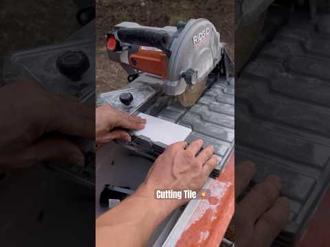 Today on the Homestead: Cutting Tile in Slow Motion | Satisfying Tile Saw Action #shorts