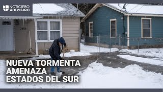 Una nueva tormenta invernal amenaza el sur de EEUU: se esperan hasta 6 pulgadas de nieve acumulada