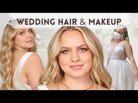 Wedding Hair and Makeup - Get Ready to Try on Wedding Dresses with me!! - KayleyMelissa