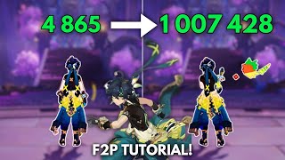 F2P:- KINICH 1M Nuke Tutorial!! [ Genshin Impact ]