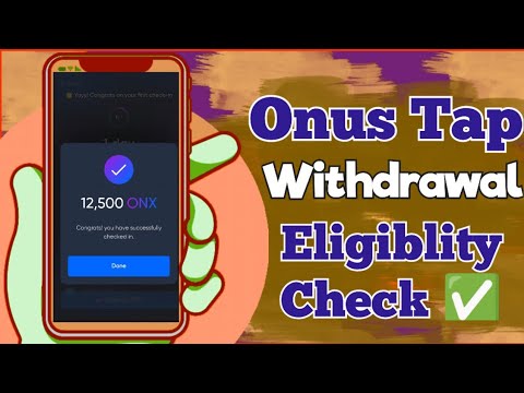 Onus Tap airdrop eligibility check ✅ | how to connect withdrawal wallet easily 💯