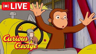 🔴 LIVE Curious George Full Episodes 🐵 The Runaway Tractor 🐵 Curious George 🐵 Kids Cartoon