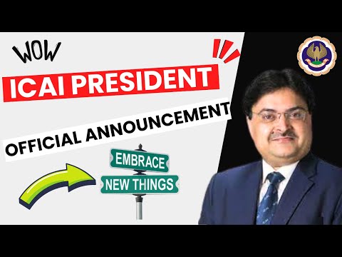 |ICAI President Official Announcement| Embrace New Thing For CA Exam|