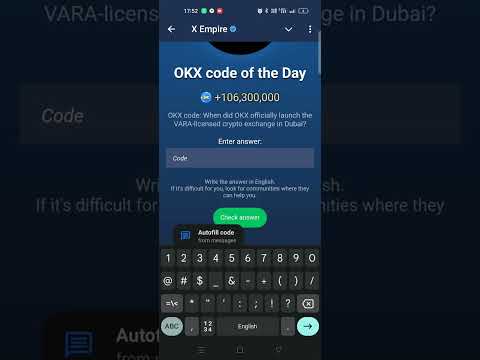 Okx Code of The Day X Empire 13Th October Okx Code Of The Day #xempireairdrop #Oex