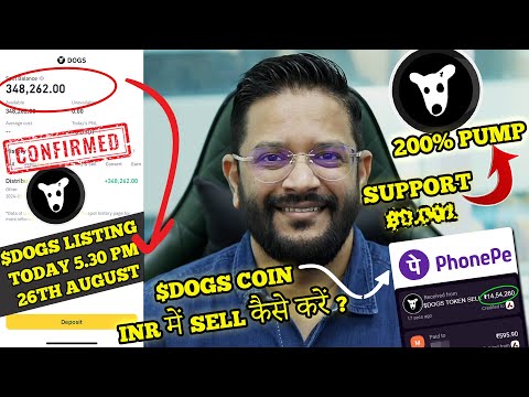 $DOGS AIRDROP TOKEN WITHDRAWAL IN INR AFTER DOGS TOKEN LISTING TRADING कैसे करें safe तरीक़ा