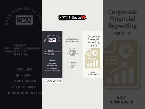 #corporatefinancialreporting #2022syllabus #cfr #cmafinal #cmafinalcfr #icmai #paper18 #newsyllabus