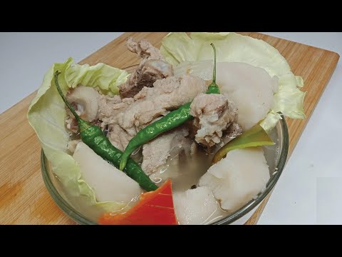 Nilagang Pork Buto- Buto Na May Gabi