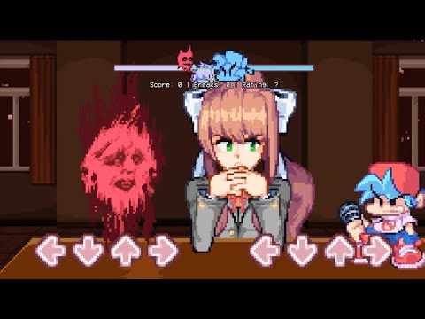 FNF MOD:Doki Doki Takeover Plus Update - Dual Demise v2 (FC) (Walkthrough/Monika & Spirit VsBF/HARD)