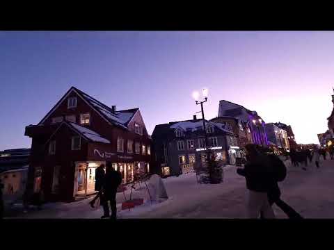 Tromsø City Center Overview in the morning - Storgata street