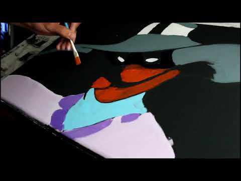 Darkwing Duck| Acrylic Painting| Agent00sonic| Negative Artwork