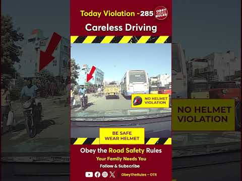 TODAY VIOLATION-285 Careless Driving #otr #chennaitrafficpolice #obeytherules