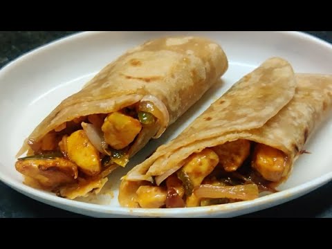 Chilli Paneer Roll Recipe||veg roll recipe||veg frankie recipe||snack recipe|chopping board ruchulu