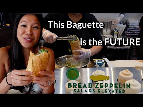 I can't believe this salad in a baguette is this good!!! | Bread Zeppelin Houston TX