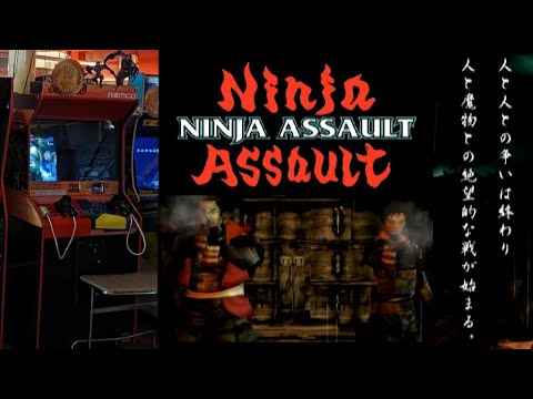 ニンジャアサルト　ninja assault no countinue play 妖怪首だけオヤジとの連射合戦