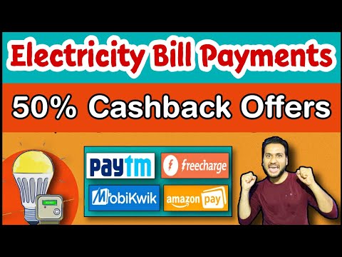 Electricity Bill payments Cashback Offers, Amazon Bill pay Offer, Freecharge Bill Pay Offer Today,