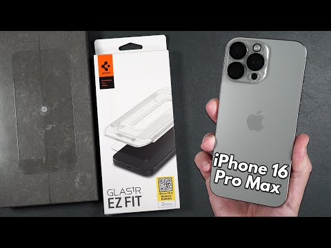 iPhone 16 Pro Max SPIGEN Glastr EZ Fit Screen Protector -  Drop & Scratch TESTED