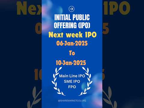 Current IPO: 06-Jan-2025 to 10-Jan-2025 #ipo #initialpublicoffering #nse #bse #smeipo #primarymarket