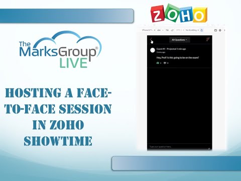 Zoho ShowTime: Setting up a Face to Face Session