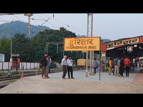 Haridwar Junction railway station Uttarakhand, Indian Railways Video in 4k ultra HD