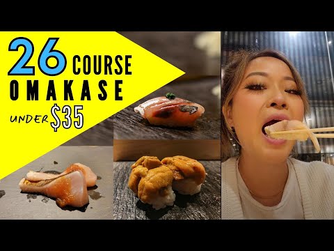 INSANE Omakase Deal: 26 Courses for UNDER $35 in Shinjuku, Tokyo Japan 2023