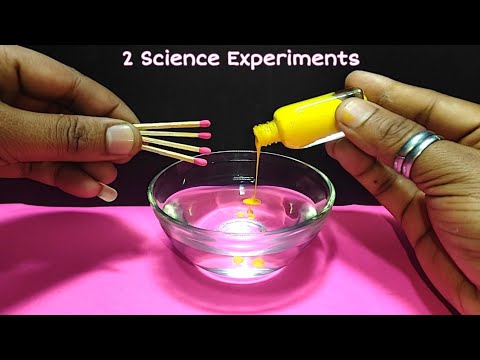 Easy Science Experiments to do at home for Kids || Nail Polish Experiments