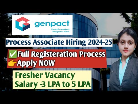 Genpact Process Associate Registration and Form Fillup process|Genpact salary & interview|Fresherjob