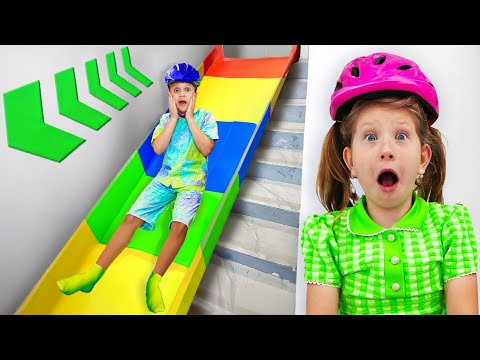 Stair Slide Adventure + More Fun with Diana and Roma's Family Kids Videos!