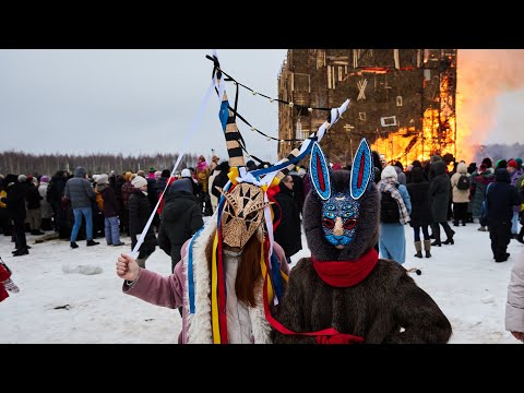 Как проводят время на Масленице в Никола-Ленивце в ожидании большого огня?