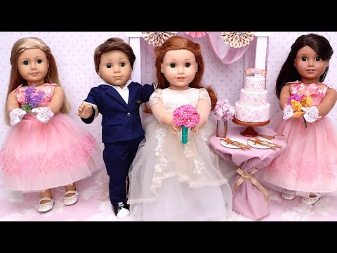 Bridesmaids & wedding! Play Dolls story about friendship