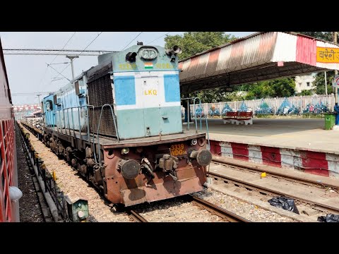 Wdg3a Pulling Heavy Concrete Sleeper Train For Indian Railways | ALCO LOCOMOTIVES#uniquetrainengines