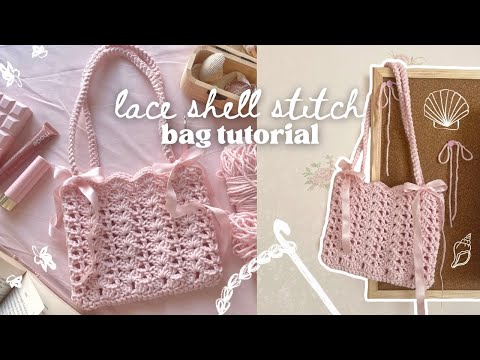 how to crochet the cutest mesh bag (any size!) | easy tutorial + lace shell pattern