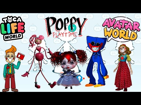 POPPY PLAYTIME CHARACTER / in the versions TOCA LIFE, AVATAR WORLD, MIGA WORLD e PIPI WORLD