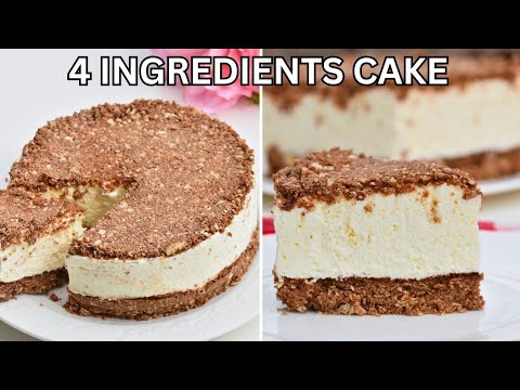 4 ingredients cake in 10 minutes without baking