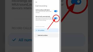 How To Stop Automatic Call Recording In Redmi | Automatic Call Recording Setting Redmi #shorts