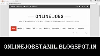 Make money online in tamil [onlinejobstamil.blogspot.in] online jobs in tamil blogger