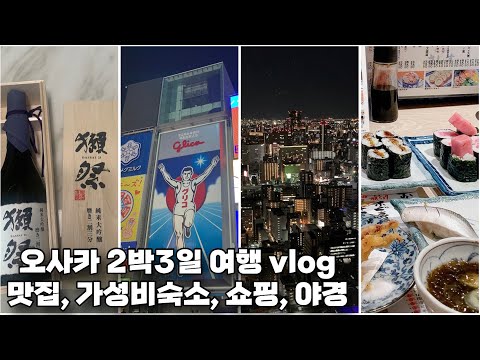 오사카 2박3일 여행 ♥ 맛집, 닷사이23쇼핑, 야경, 가성비숙소 대만족 💚 오사카여행브이로그_ 1