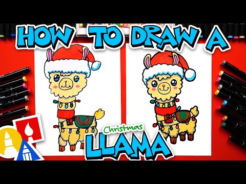 How To Draw A Christmas Llama