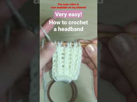 Easy! How to crochet a headband. For Beginner. #shorts