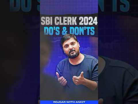 SBI Clerk 2024 Do’s Don’ts | By Rohit Sir #rwa #bankexampreparation #bankingexam #reasoning