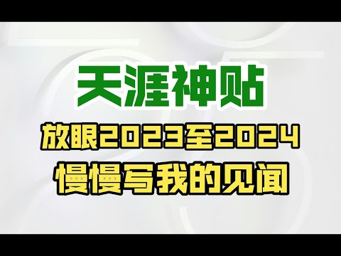 天涯神贴：放眼2023至2024，慢慢写我的见闻。作者：我就是ladisai