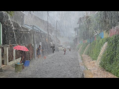 Super Heavy Rain doesn't stop and floods my village, for insomnia, sleep with the sound of rain